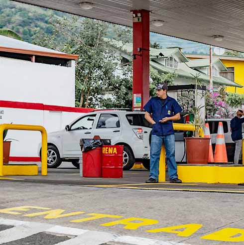 Station essence au Costa Rica