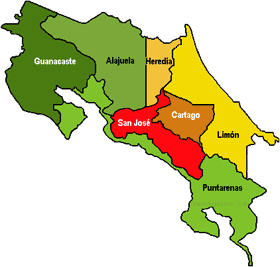 carte Costa Rica