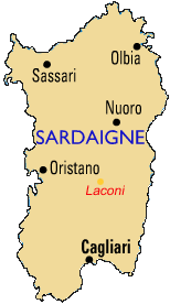 Sardinië kaart