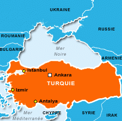 carte de la Turquie